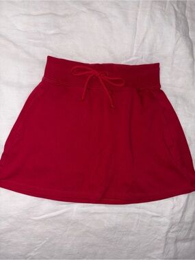 wild fable Red Drawstring Waist Mini Skirt